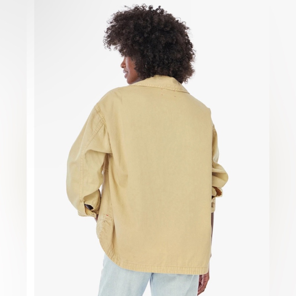 NWT Xirena Grayson Popover Top in Lite Khaki Oversized XS $398 - Picture 2 of 7